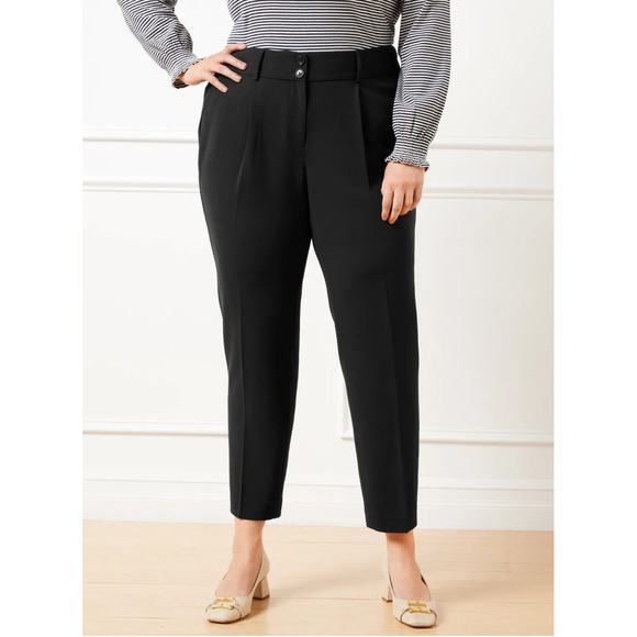 Talbots Pants - Talbots Black Pleated Ankle Pants Women's Size‎ 20L